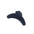Black curved eyelash shields with glitter flecks, shown from the front and back on a white background.