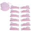 LOMANSA pink lash lift shields arranged in pairs with curved profiles and flower-shaped ends.