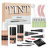 LOMANSA lash and brow tint kit with tint bottles, oxidant cream, pads, brushes and application accessories