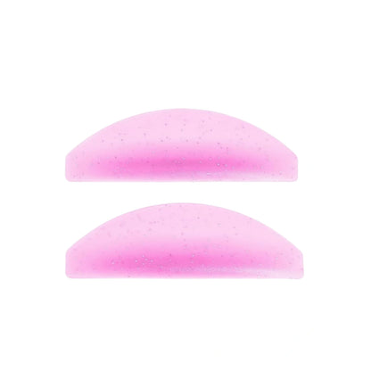LOMANSA silicone lash lift shields in pink  featuring towe curved pads for eyelash lifting treatments.