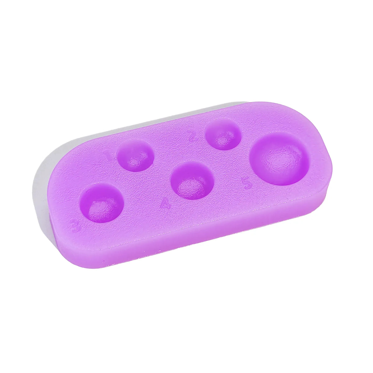 Purple Lomansa lash lift lotion palette with five recessed wells for holding and organizing treatment products.