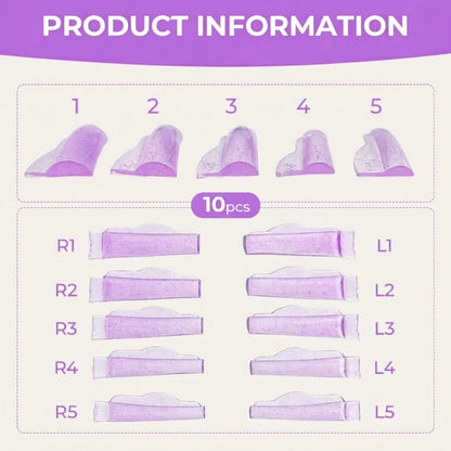 LOMANSA C-Curl Self-Adhesive Soft Lash Lift Pads size and variant guide