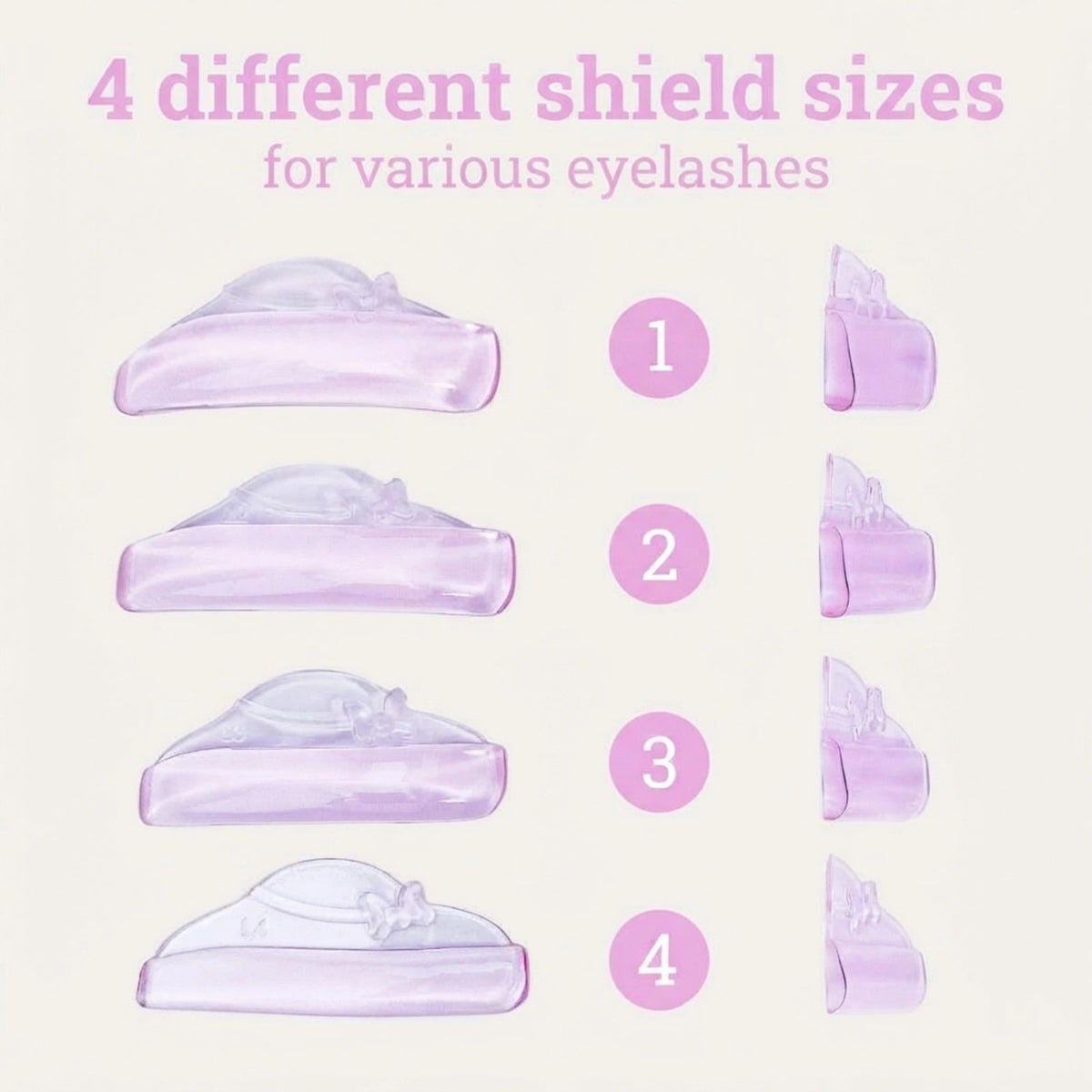 LOMANSA L-Curl Self-Adhesive Soft Lash Lift Pads size and variant guide