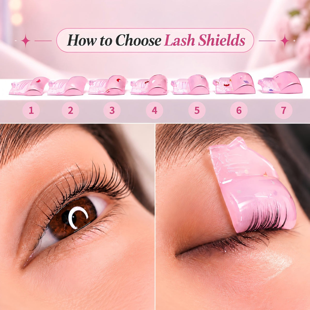 Lomansa Self-Adhesive Cat Silicone Lash Lift Pads-7 Sizes