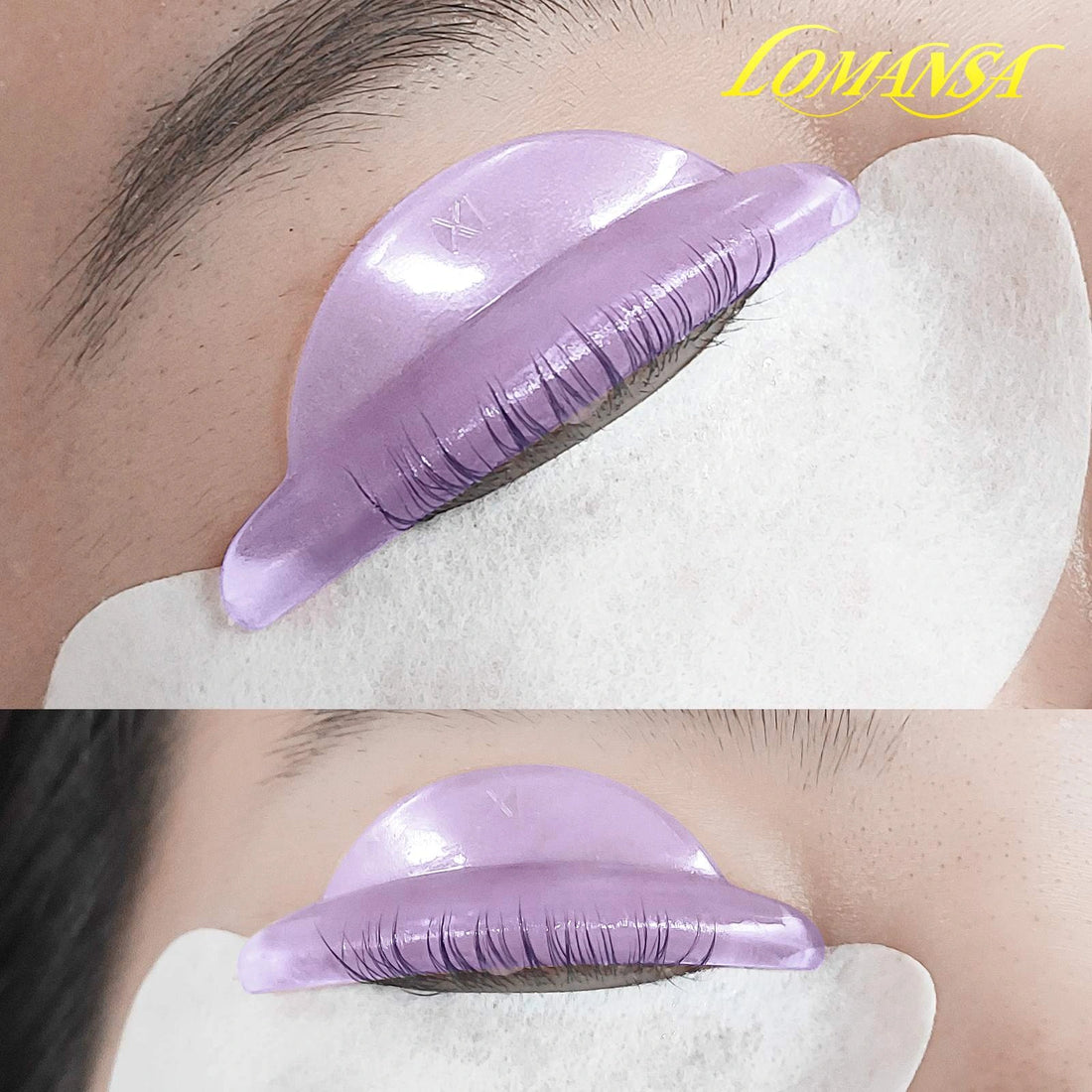 Lash lift result using LOMANSA Korean Lash Lift Pads jelly TPR Self-adhesive – 8 Sizes