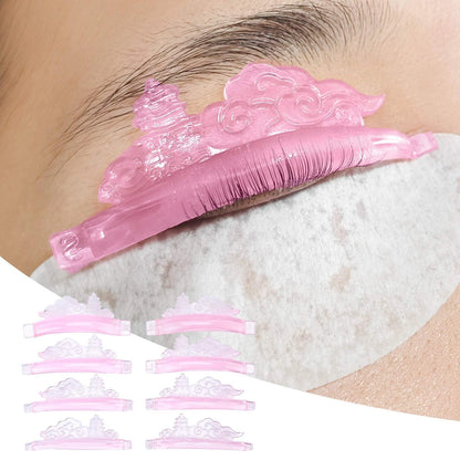 Lash lift result using LOMANSA Korean Lash Lift Pads for Step 1
