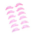 Pink castle-shape lash lift shields arranged in two columns