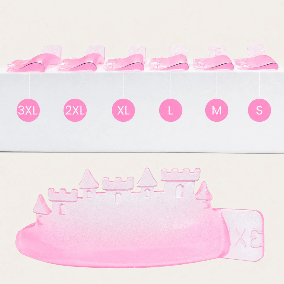 Lash lift shield size guide from S to 3XL