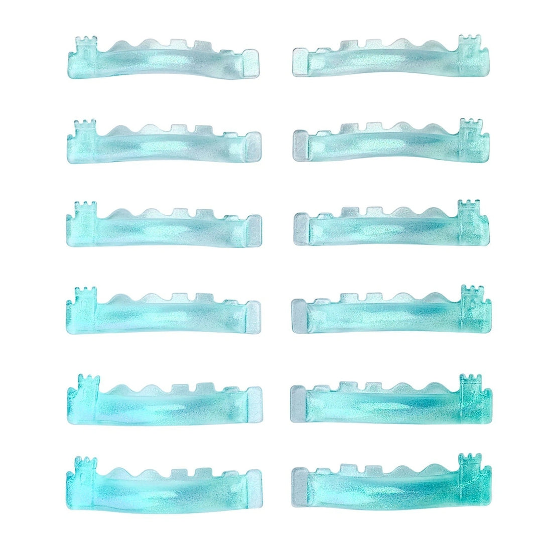 LOMANSA self-adhesive lash lift shields in transparent aqua, 6-pair set