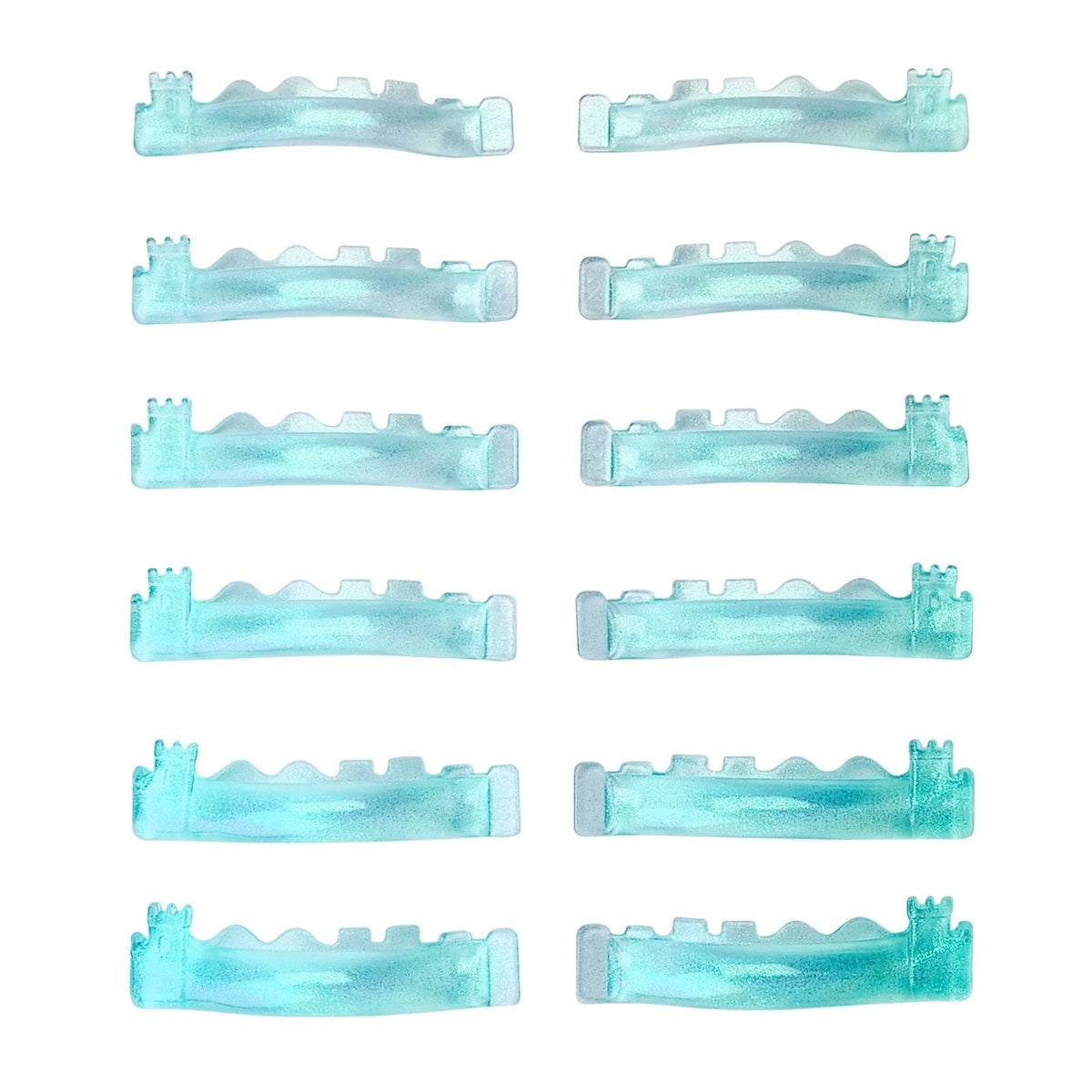 LOMANSA self-adhesive lash lift shields in transparent aqua, 6-pair set