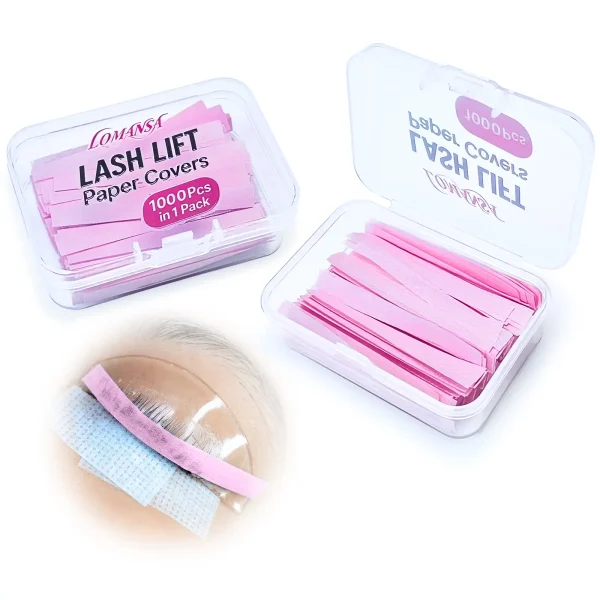 Lomansa 1000Pcs Disposable Lash Lift Paper Covers  Pink